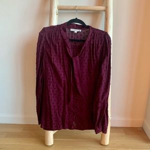 LOFT Clip Bow Blouse